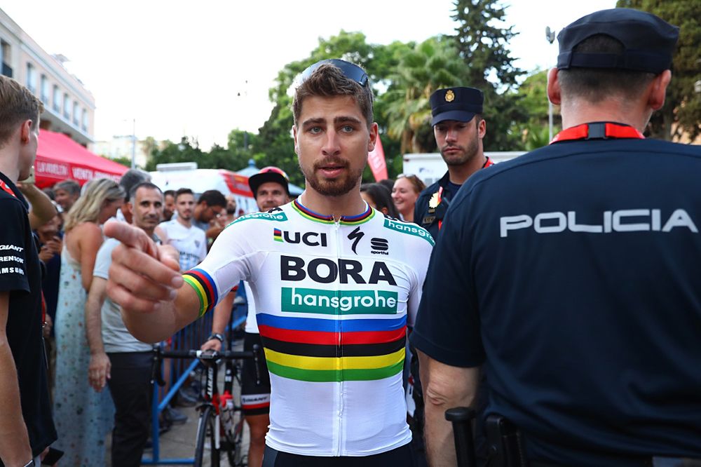 Peter Sagan at the Vuelta a Espa&ntilde;a team presentation