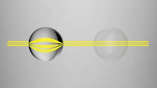 two objects with light going through them