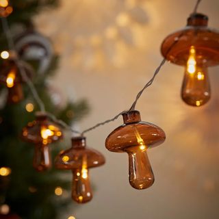 Cox & Cox Glass Mushroom String Lights