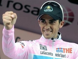 Contador is happy in the lead but knows that the race isn't won yet and saw Riccò very strong today.