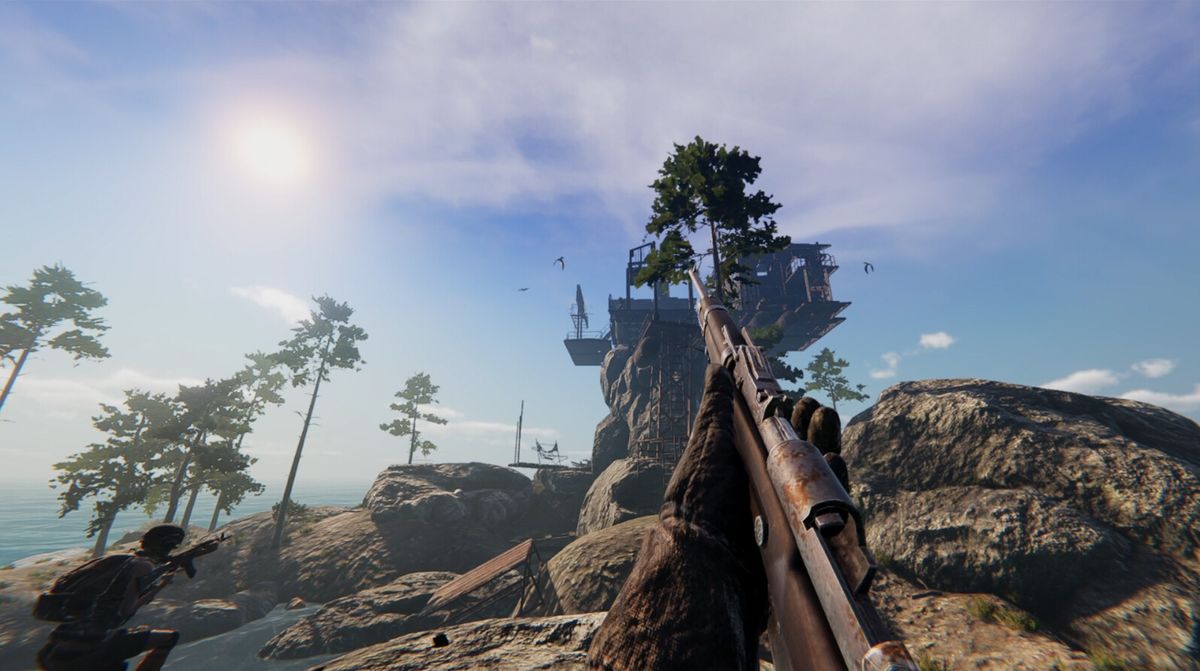 An image from flooded world survival game Sunkenland