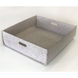 Woolly Clouds Storage Bins in grey felt