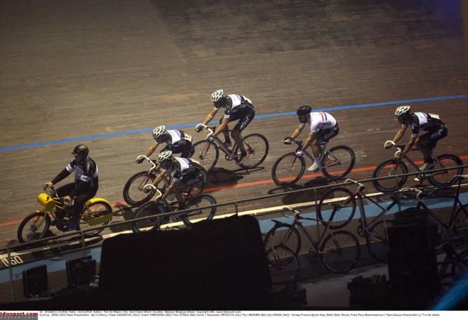 The Omega Pharma QuickStep team on the track in Gent