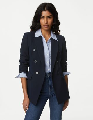 Tailored Relaxed Double Breasted Blazer