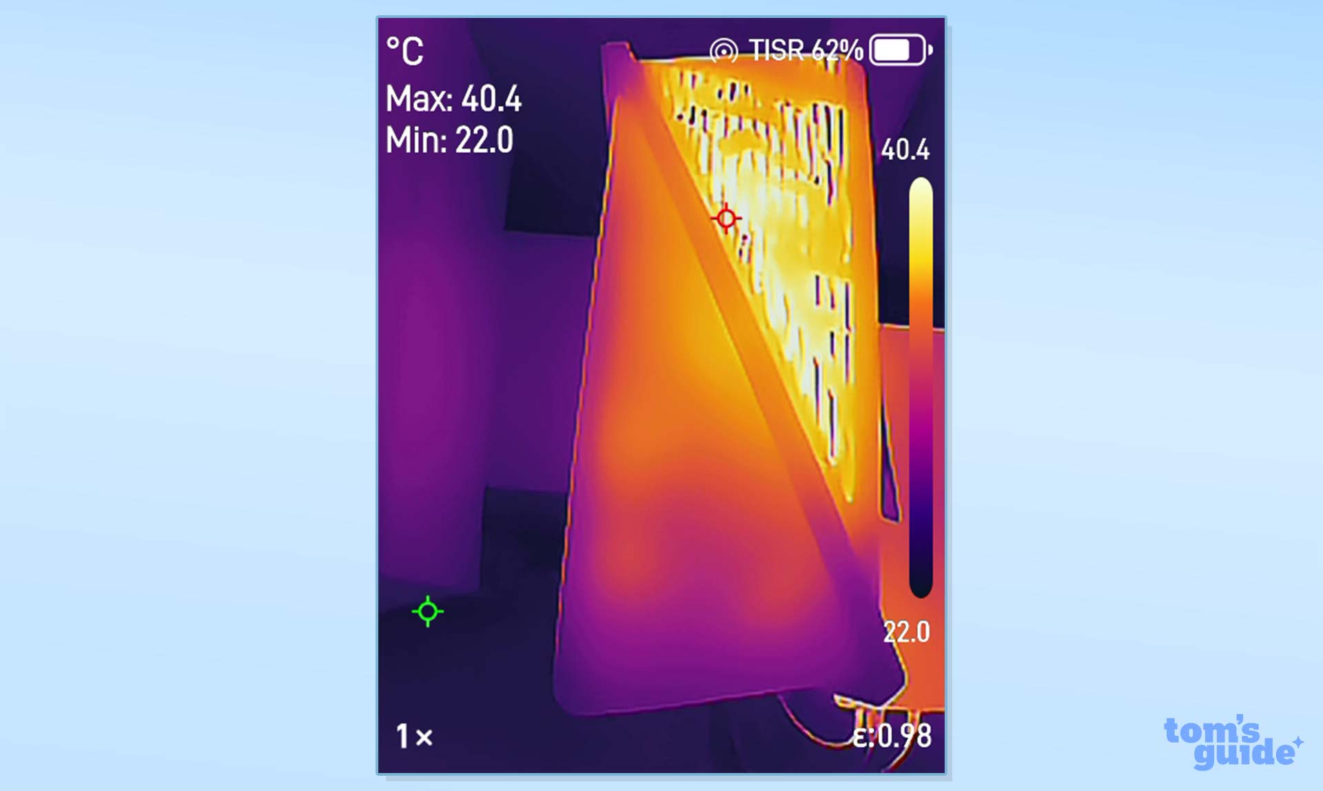 Thermal image of the Asus ROG Strix GS-BE18000 gaming router