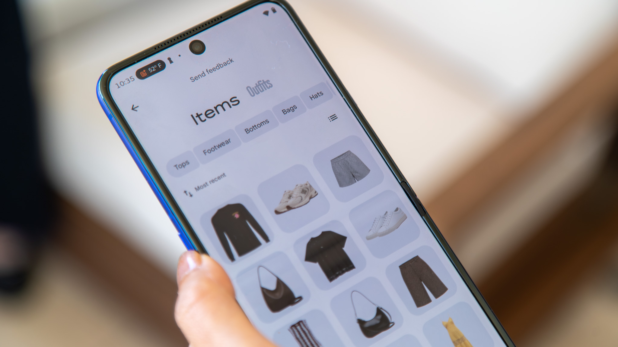 Google Photos Wardrobe on the Motorola Razr Ultra 2026