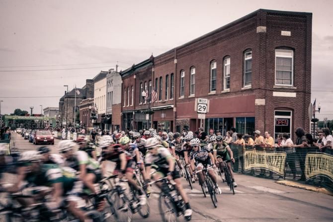 Racing through downtown Menomonie