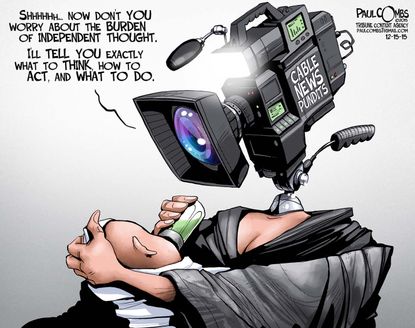 Editorial cartoon U.S. Media Cable News