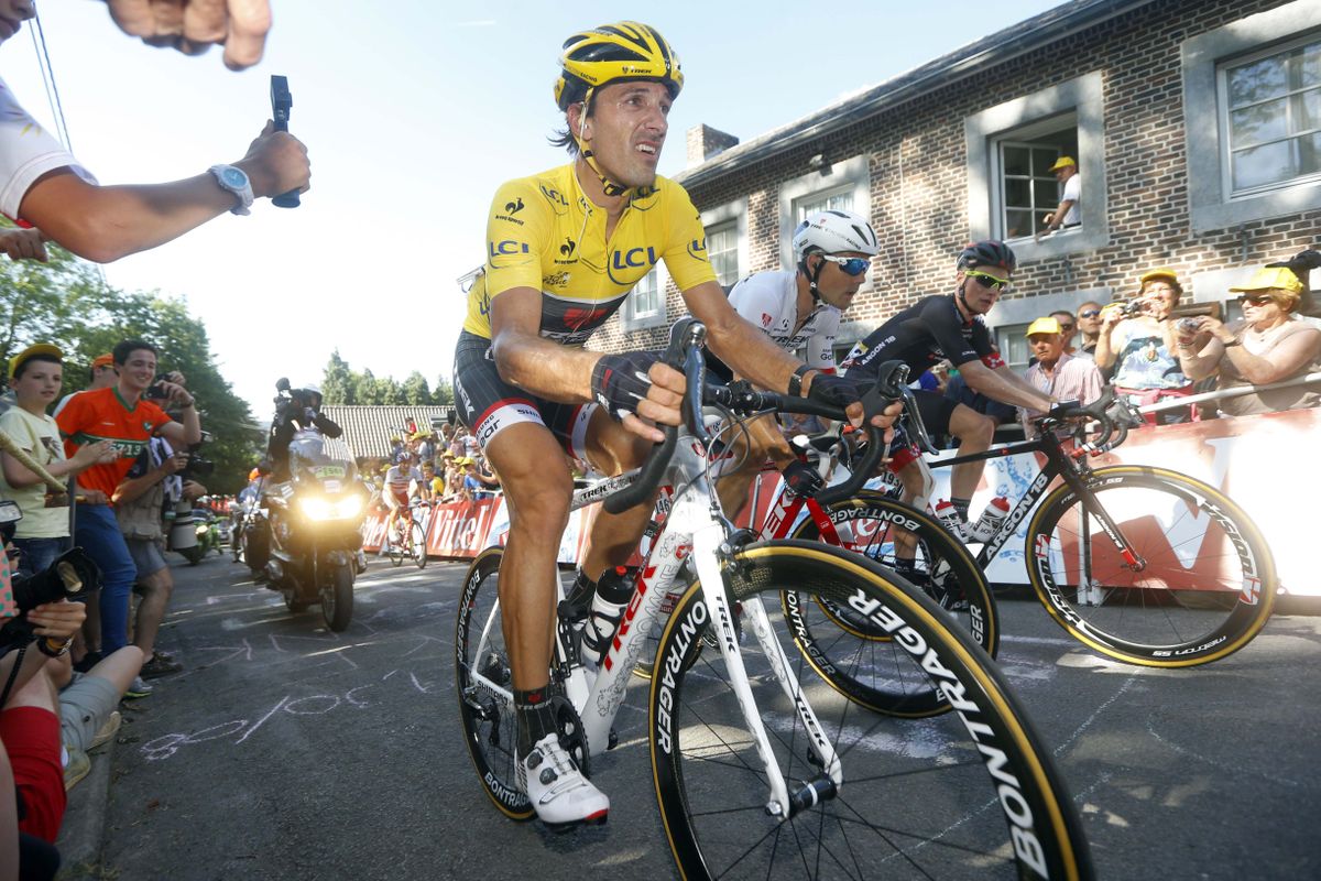 Fabian Cancellara (Trek Factory Racing) fought his way to the finish after the high-speed crash
