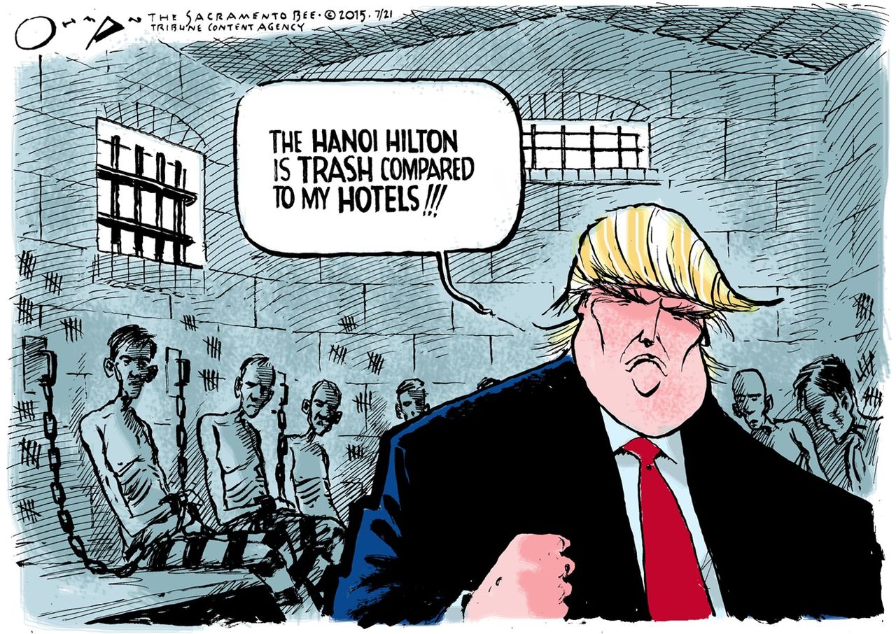 Political cartoon U.S. Donald Trump 2016