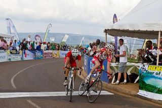 Benjamin Trouche (C.A. Castelsarrasin) outsprinted Ibrahim James Yousef (Egypt) to win stage three.