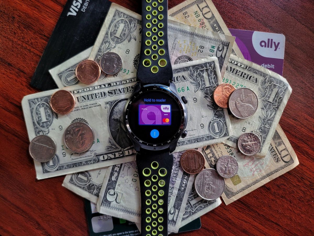 Google Pay on a Wear OS watch 
