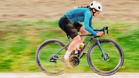 Cannondale SuperX 2025 gravel bike being raced by a cyclist