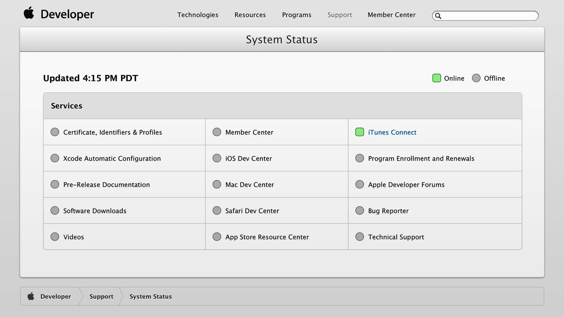 Os stat. Скрин сайта эпл. Apple status. System status Apple. Apple developer.