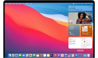 Widgets in a sidebar in macOS 12 Monterey