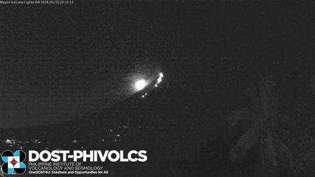 A screenshot from the video showing the bright flash of the fireball meteor