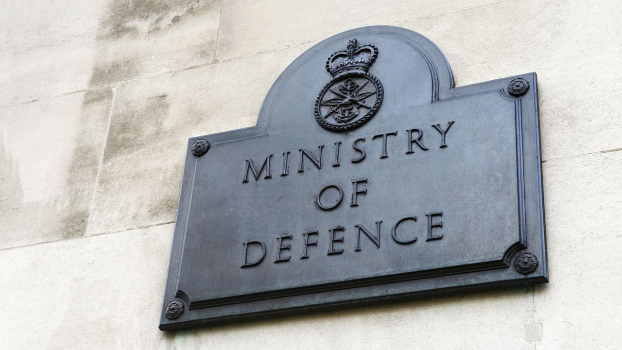 The sign on the Ministry of Defence building 