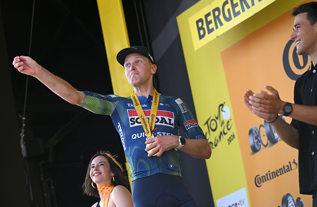 Tim Merlier after winning stage 8, Tour de France 2026