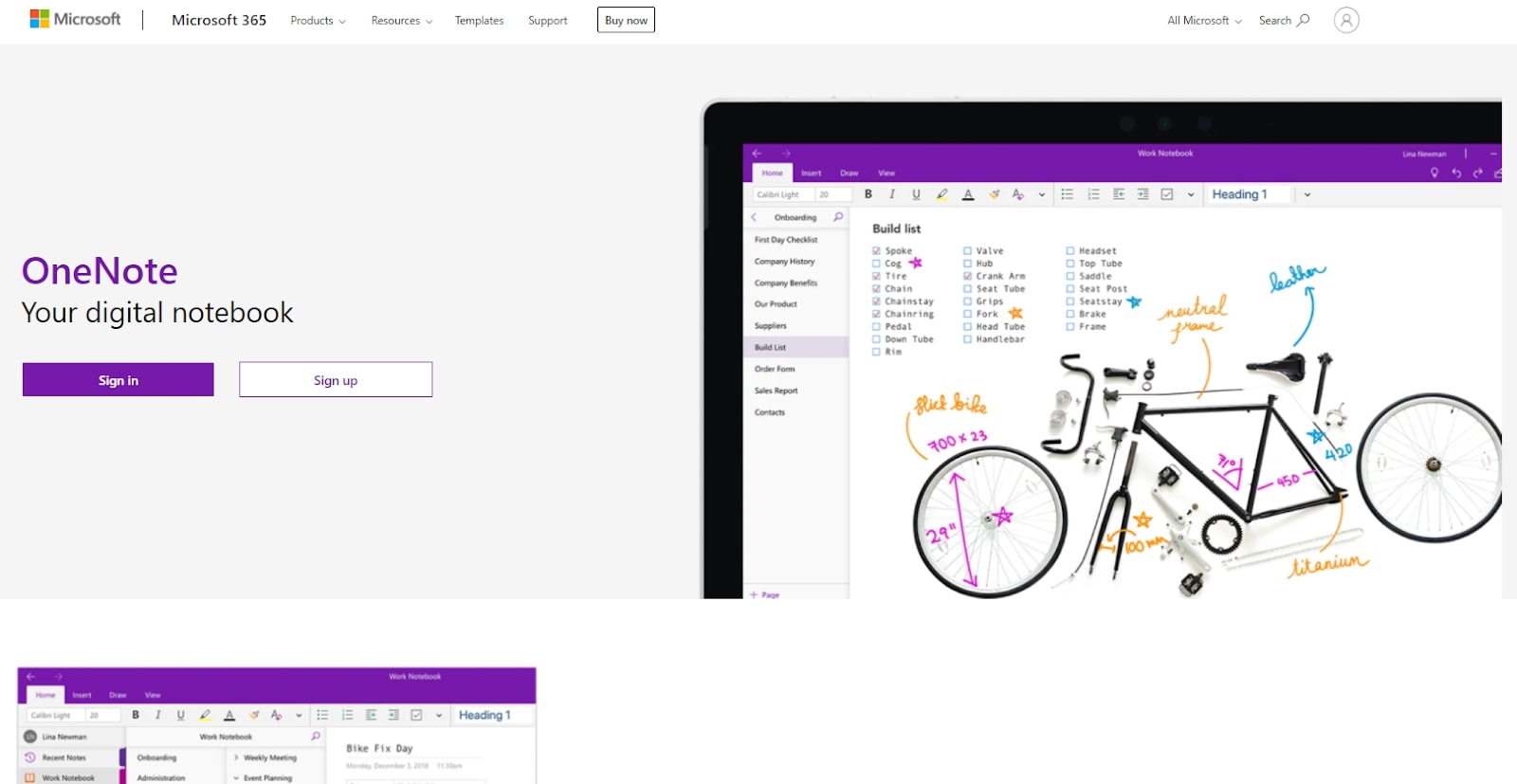 microsoft onenote mac comparison 2016 to 2019