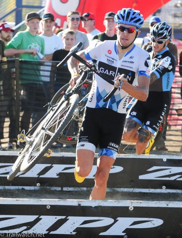 Danny Summerhill (Garmin Chipotle) leading the race on lap one