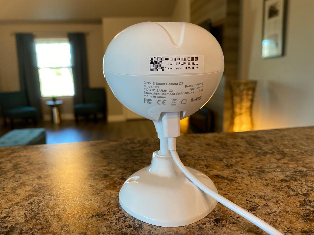 Onvis C3 Indoor Smart Camera Review Back