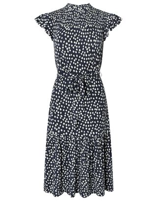 Monsoon Serenity spot print jersey midi dress