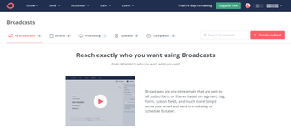 ConvertKit: broadcasts