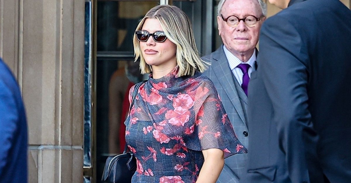 Sofia Richie’s Floral Dress Was Made Much Chicer With a Curved Wedge Shoe