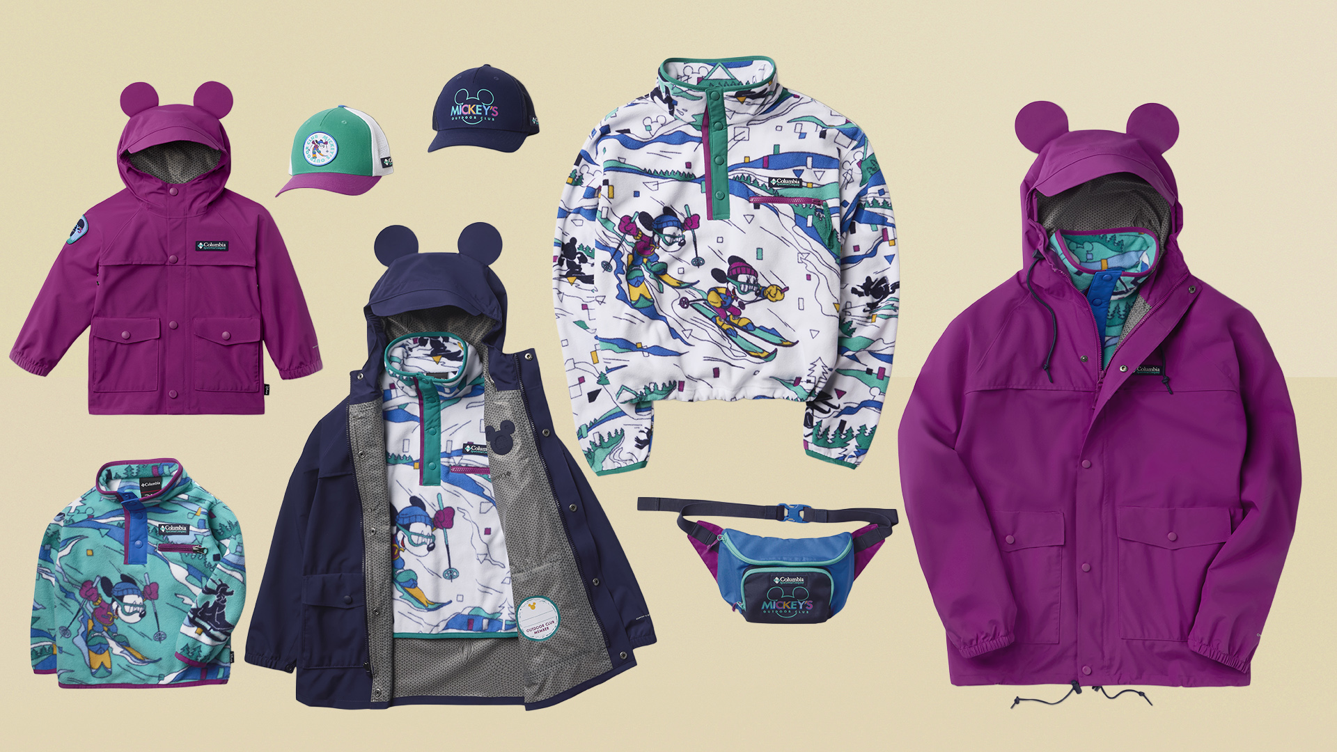 Columbia&#039;s Mickey&#039;s Outdoor Club Collection flatplay