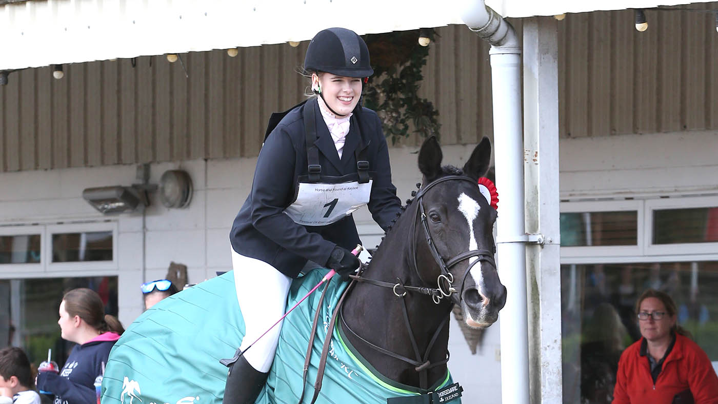 001 - Anna Saunders and Curious Lady 100cm winner H &amp;amp; H Festival of Eventing Sat 25th to Mon 27th May 2019 at Keysoe Spring Showing Show Monday 29th Aprill 2019 Keysoe (folder)