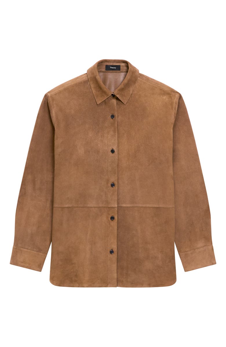 Classic Boxy Fit Suede Shirt Jacket