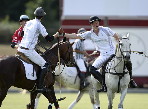 Celebration: JP Clarkin congratulates Prince Harry