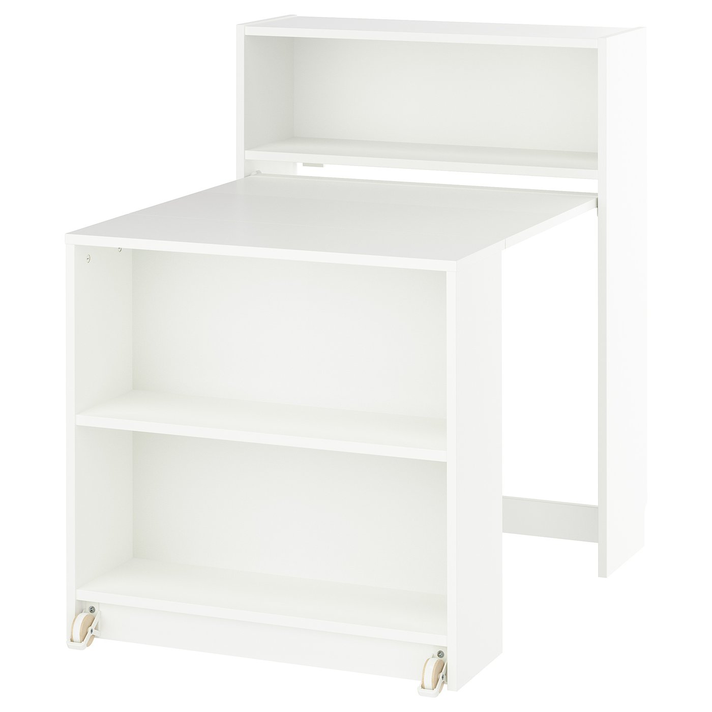 Billy Bookcase With Foldable Table - White 80x33/112x106 Cm
