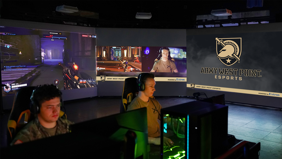 Extron gear powers the West Point Army Esports team. 