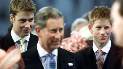 Britain's Prince William, Duke of Cambridge (L) and Britain's Prince Harry, Duke of Sussex arrive for the unveiling of a statue of their mother, Princess Diana at The Sunken Garden in Kensington Palace