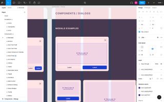 A screenshot showing mockups in Figma, one of the best UI design tools