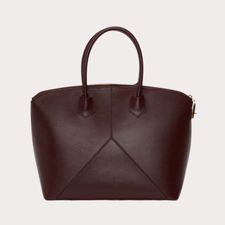 Victoria bag in burgundy leather cut out 