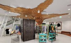 Coudamy Design's 'Bear Cave' ceiling looms over the menswear