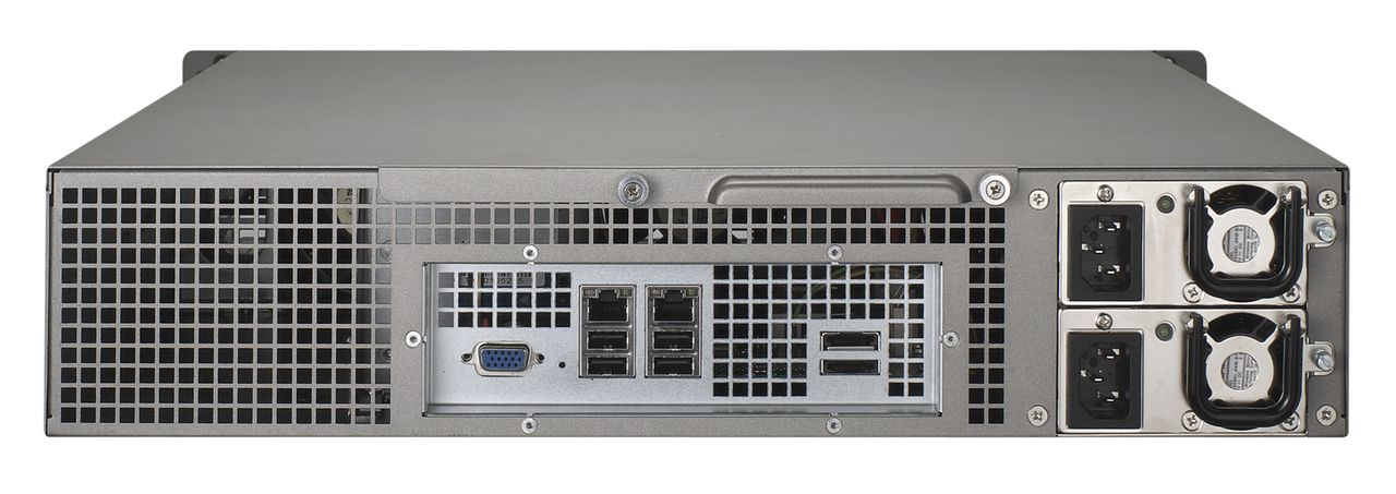 The back of the QNap TS-859U-RP Turbo NAS