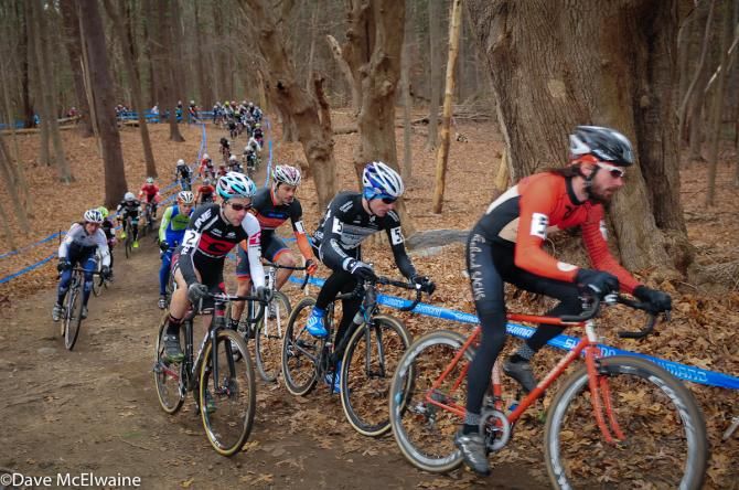 Dan Timmerman (House Industries-Richard Sachs) and Justine Lindine riding in the top five