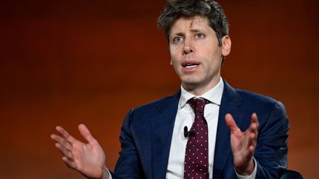 Sam Altman, chief executive officer of OpenAI Inc., speaks during BlackRock's 2026 Infrastructure Summit in Washington, DC, US, on Wednesday, March 11, 2026. 