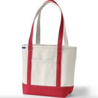 Katie Holmes Medium Natural 5 Pocket Open Top Canvas Tote Bag