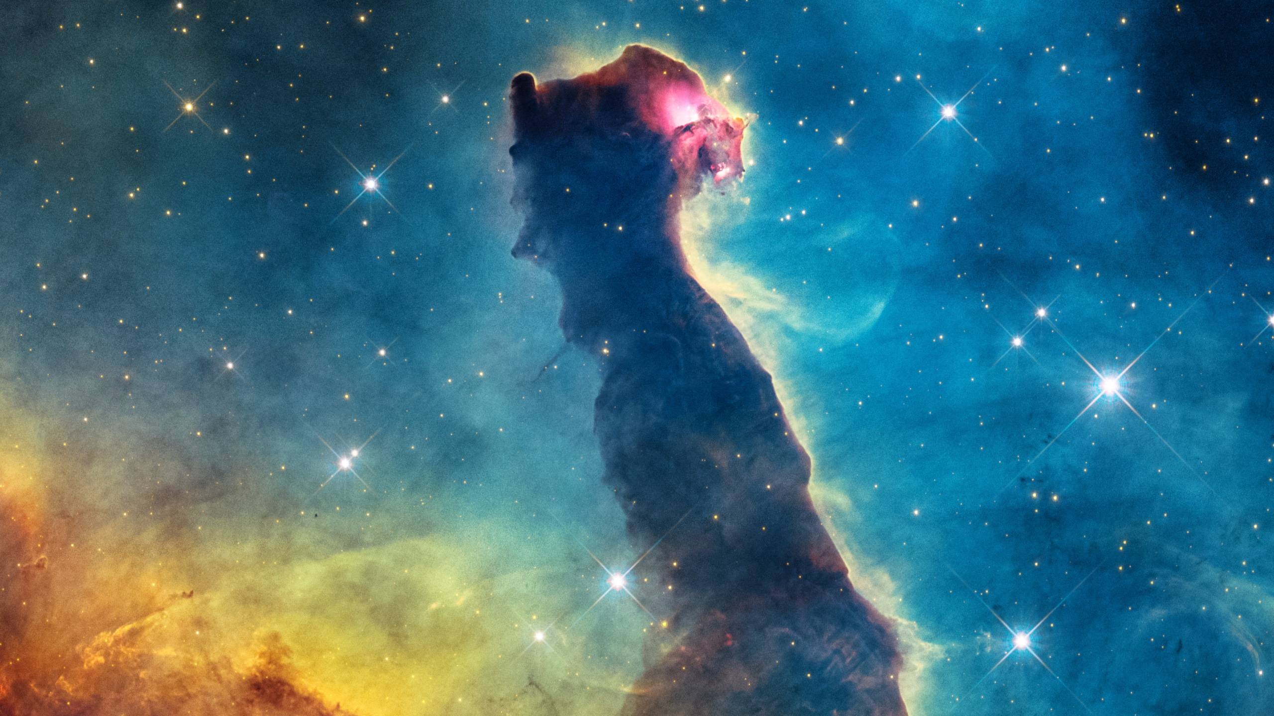 A cropped photo of the Hubble Telescope image of theCat's Head Nebula