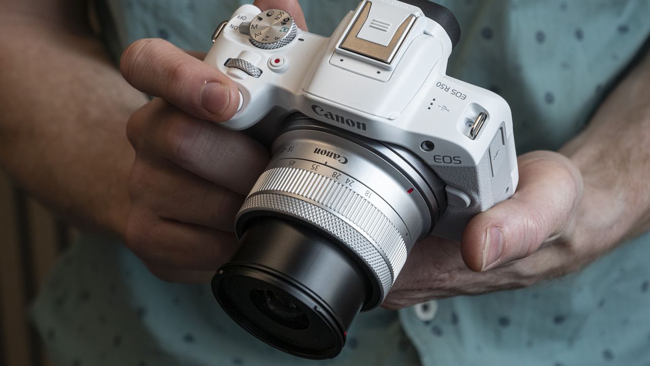 Canon EOS R50 in the hands