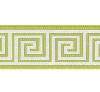 green geometric curtain border
