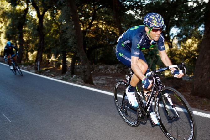 Alejandro Valverde (Movistar) was in full race mode at Trofeo Deia