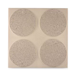 Textured circles design backsplash tile in warm neutral