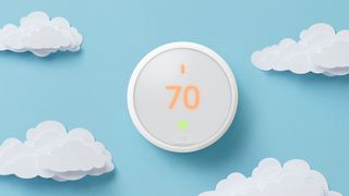 Nest Thermostat E -älytermostaatti asennettuna seinään