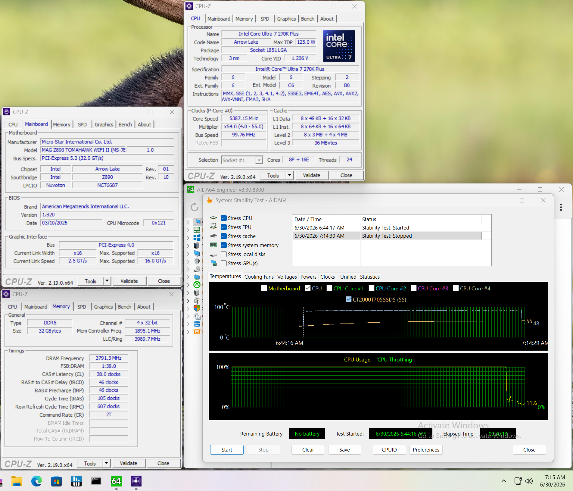 MSI MAG Z890 Tomahawk Wifi II - Overclocking RAM