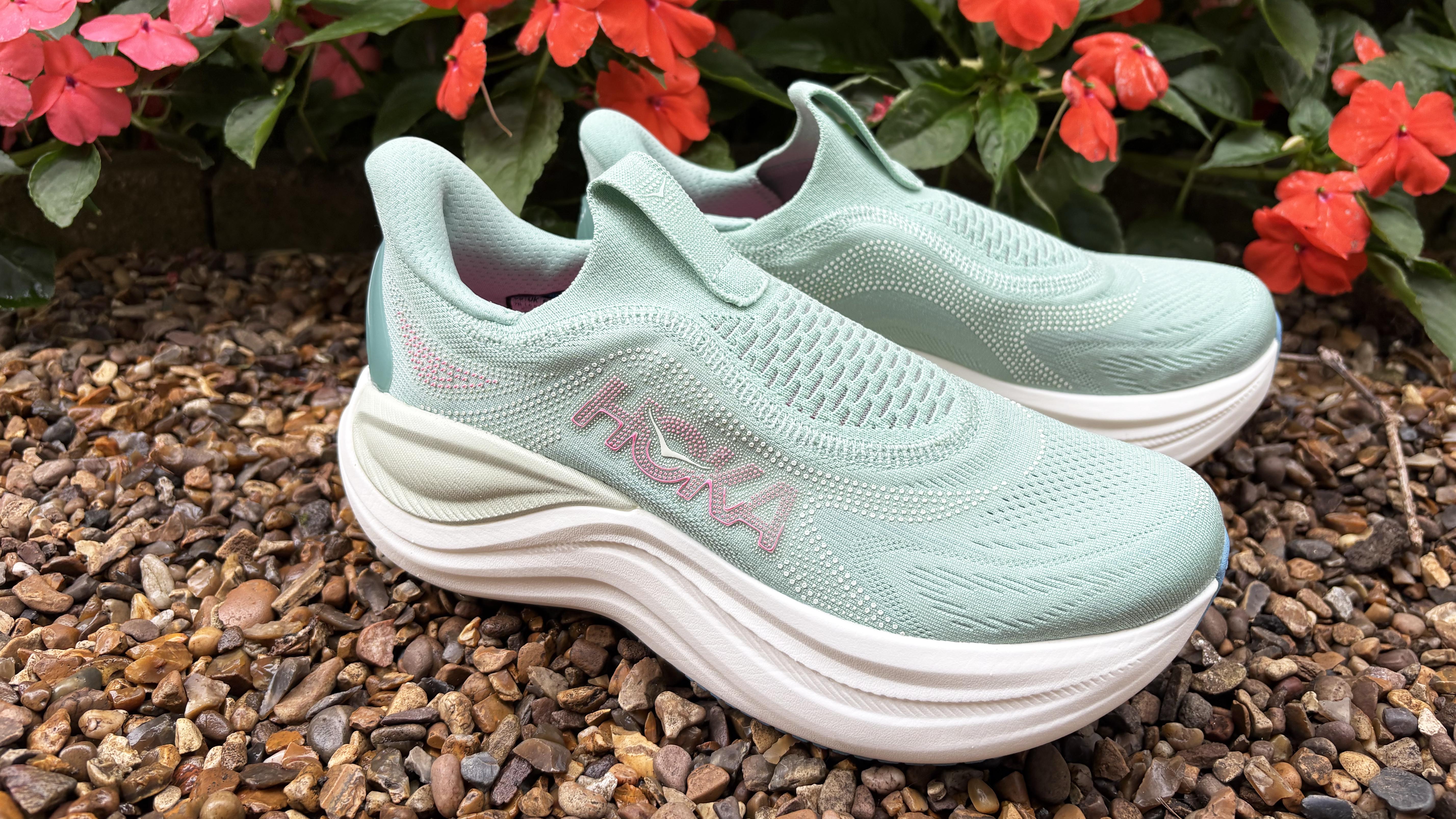 a photo of the Hoka Skyward Laceless recovery shoe